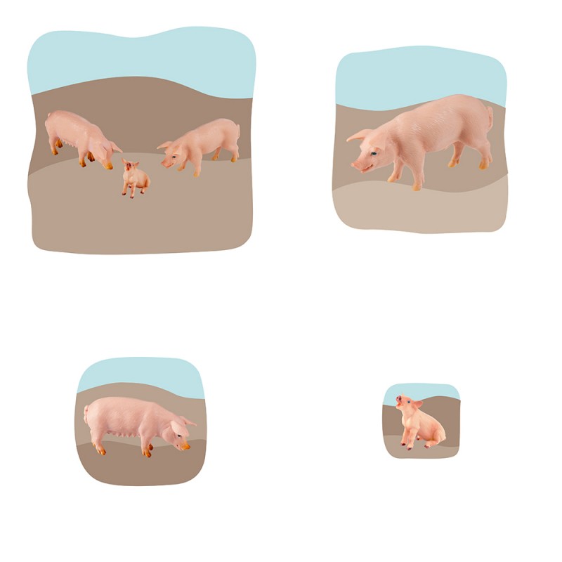 Schwein Familie Wachstumspuzzle Schwein Familie Wachstumspuzzle