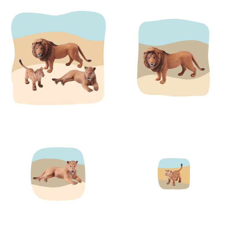 Löwe Familie Wachstumspuzzle Löwe Familie Wachstumspuzzle