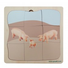 Schwein Familie Wachstumspuzzle