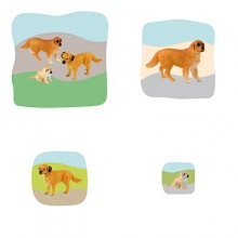 Hund Familie Wachstumspuzzle