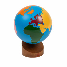 Globe Of The Continents: Colored
