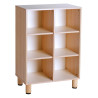 Montessori shelf with 6 compartments, 3 levels