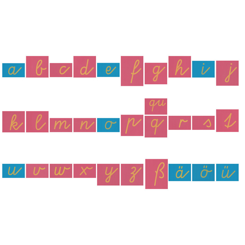 Sandpaper letters SET lowercase and uppercase letters simplified primary font