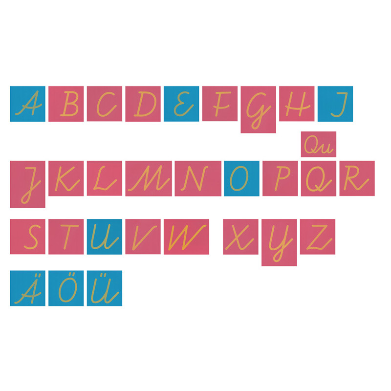 Sandpaper letters SIMPLIFIED initial font UPPERCASE