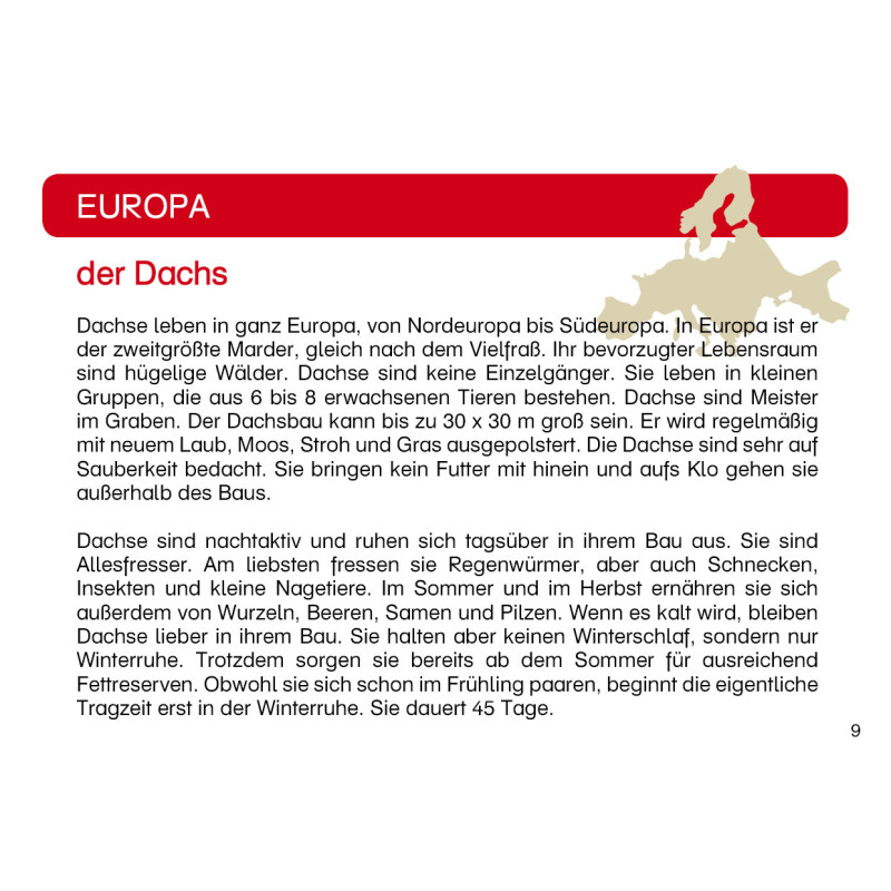 Kartei Tiere Europa