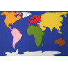 Felt continents (0.65 x 0.42 m)