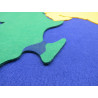 World and continents made of felt