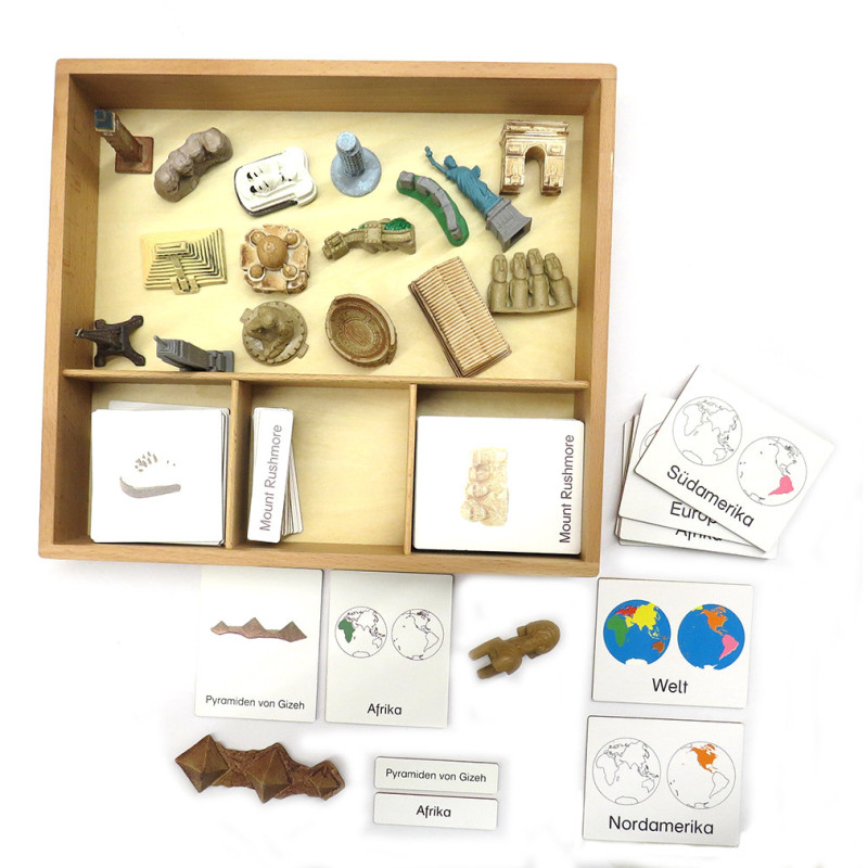 Monumentenkiste – Montessori Wahrzeichen der Kontinente