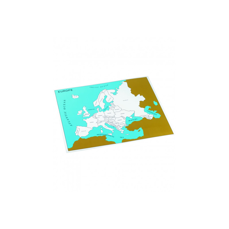 Kontrollkarte der europäischen Länder Englisch