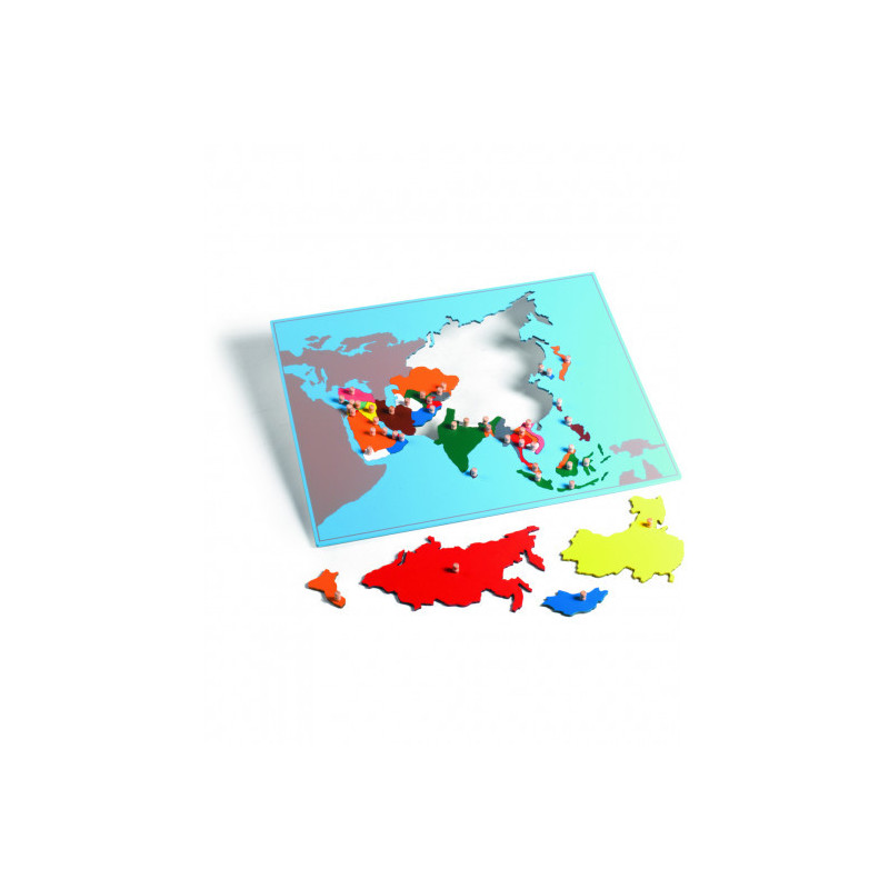Puzzlekarte Asien