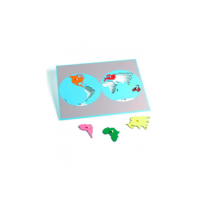Puzzle mapa kontinentov