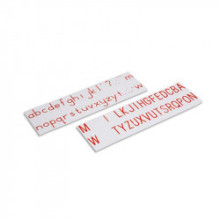 Aufgedruckte Buchstaveb internationale Version, rot (GAM)