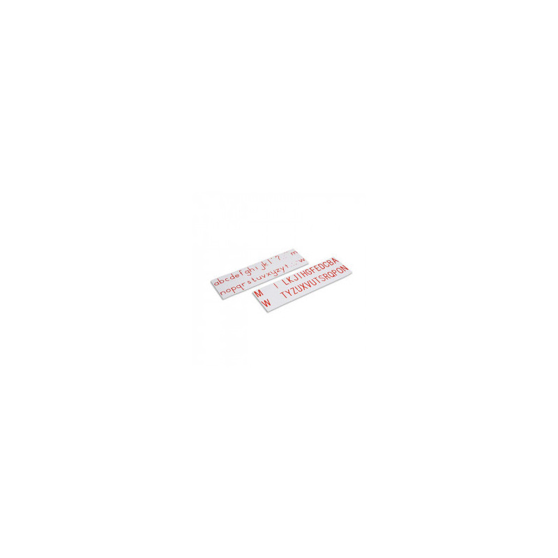 Aufgedruckte Buchstaveb internationale Version, rot (GAM)