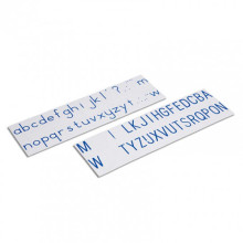 Aufgedruckte Buchstaben internationale Version, blau (GAM)