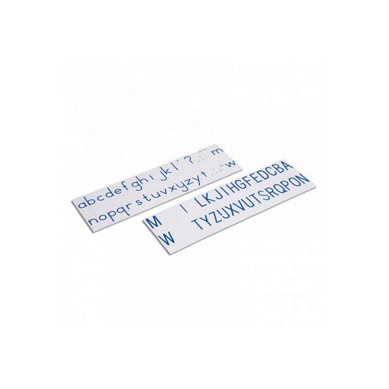 Printed letters international version, blue (GAM)