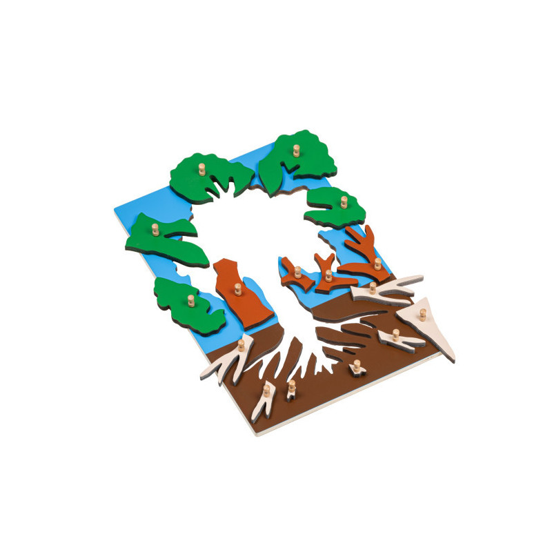 Puzzleset - Baum, Blatt, Blumen