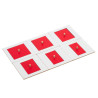 Deployments for the geometric chest of drawers red and white