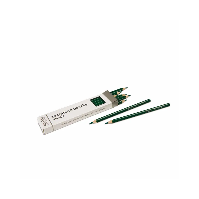 Triangular Colored Pencil: Dark Green (12)