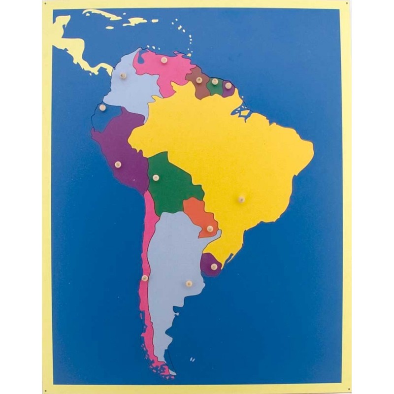 PUZZLE MAP OF SOUTH AMERICA