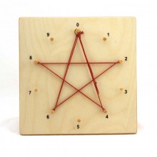 Number star 10 WOOD print