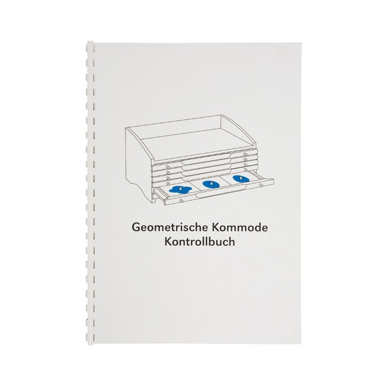 Control book for the geometric chest of drawers Control book for the geometric chest of drawers