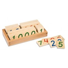 Zahlenkarten klein im Kasten 1-9000 (Holz)