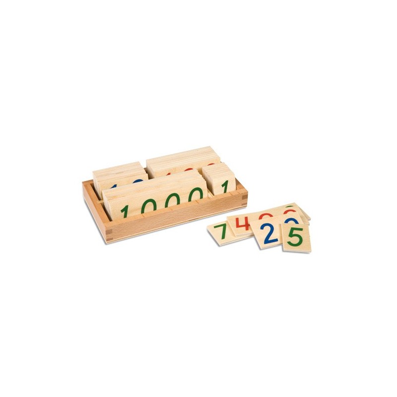 Wooden Number Cards: Small 1-9000