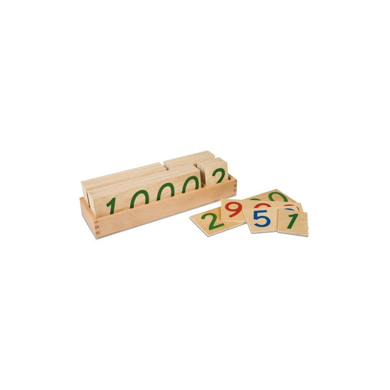 Wooden Number Cards: Large 1-9000 Wooden Number Cards: Large 1-9000