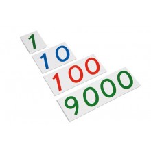 Plastic Number Cards: Large, 1-9000
