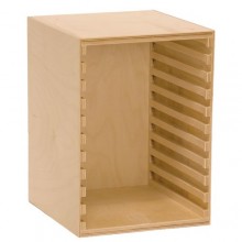 Number stars painted in wooden box