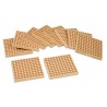 Wooden Square Of 100: Set Of 10
