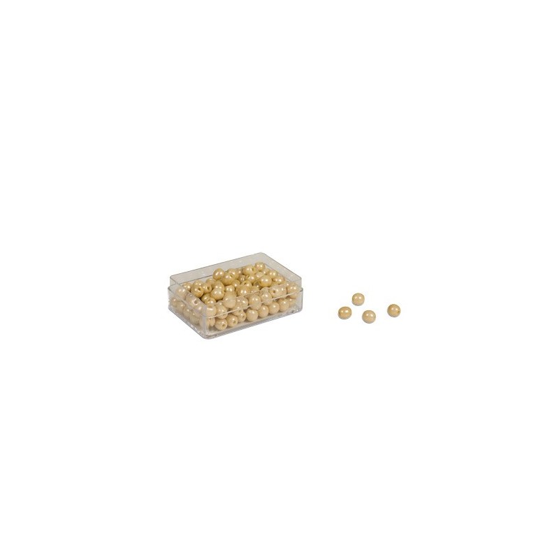 100 Golden Bead Units: Individual Beads Glass (with hole) 100 Golden Bead Units: Individual Beads Glass (with hole)