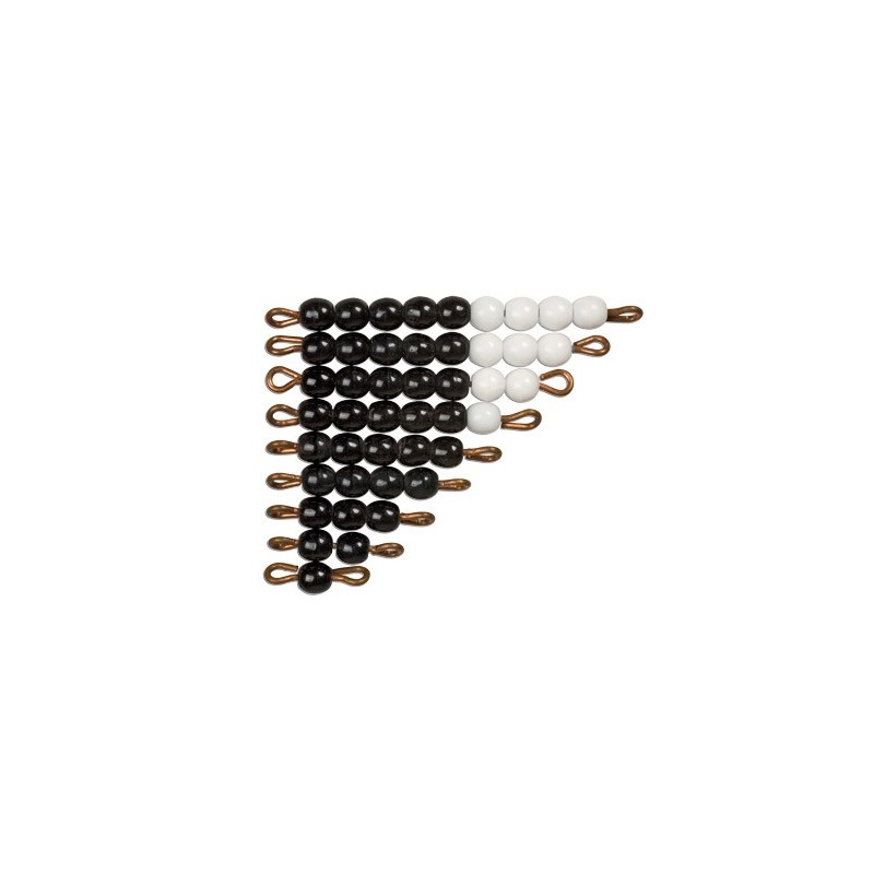 Black And White Bead Stairs: Individual Beads Glass: 1 Set Black And White Bead Stairs: Individual Beads Glass: 1 Set