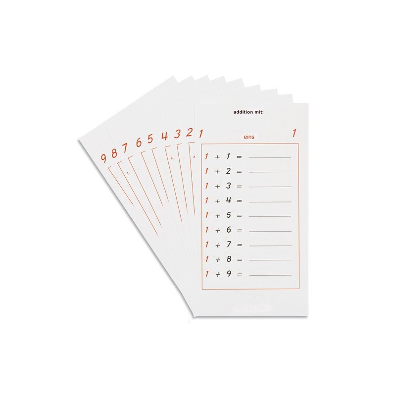 Aufgabenblätter zur Addition: 5 x 9 Blätter Aufgabenblätter zur Addition: 5 x 9 Blätter