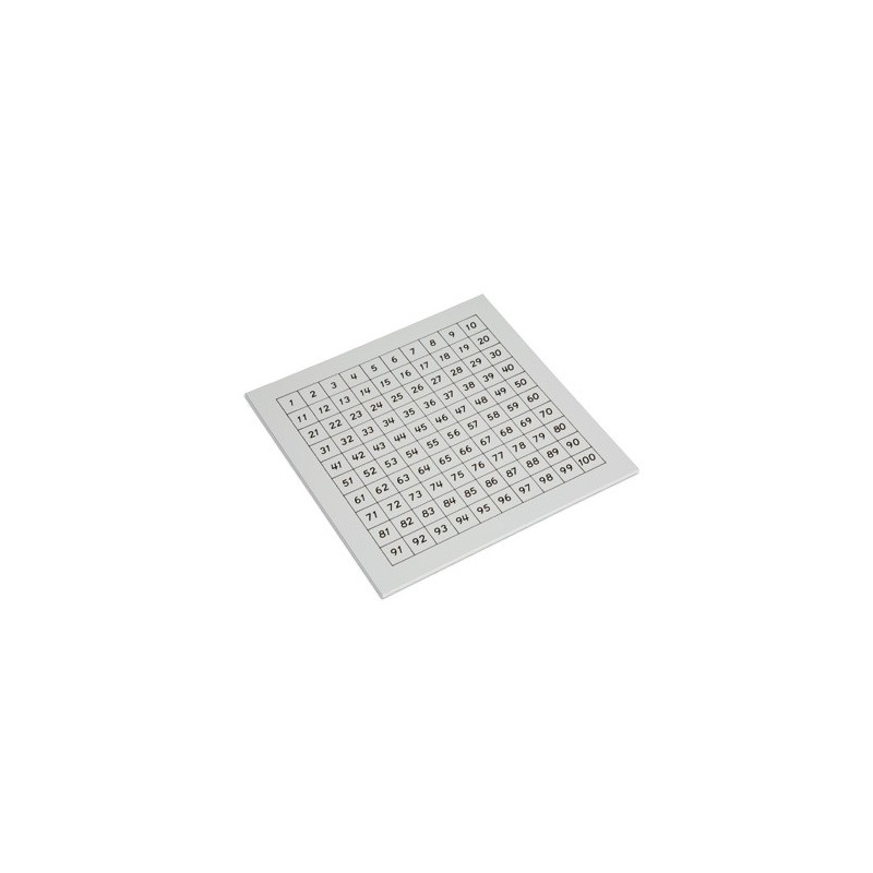Kontrollkarte für das Hunderterbrett Kontrollkarte für das Hunderterbrett