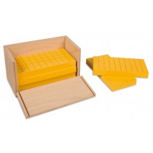 Five Yellow Prisms In Wooden Box