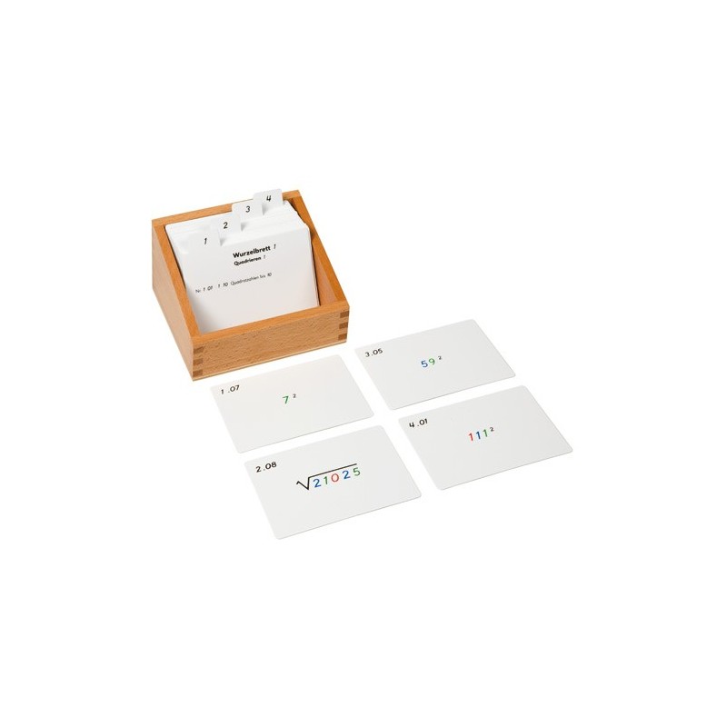 Box with task cards for root board 1 (squaring) Box with task cards for root board 1 (squaring)