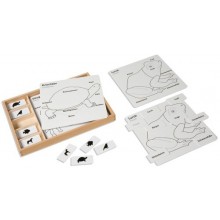 Control cards for the animal puzzles