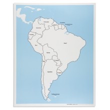 Kontrolná mapa Južnej Ameriky: Označené