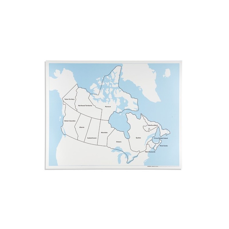 Kontrolná mapa Kanady: Označené Kontrolná mapa Kanady: Označené