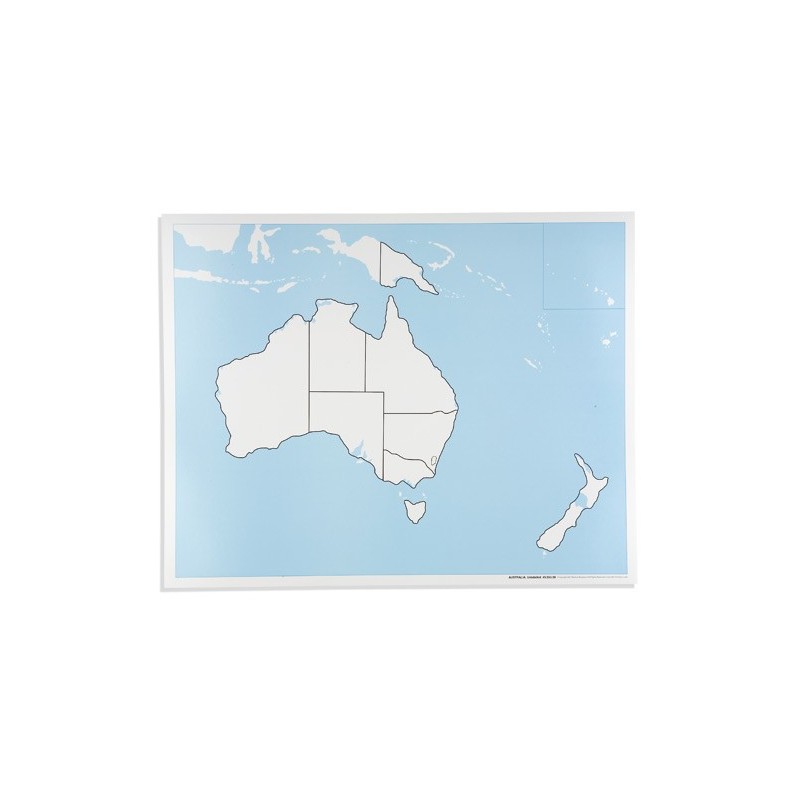 Kontrolná mapa Austrálie, bez štítku Kontrolná mapa Austrálie, bez štítku