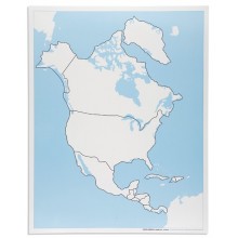Kontrolná mapa Severnej Ameriky, bez štítku