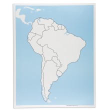 Kontrolná mapa Južnej Ameriky, bez štítku