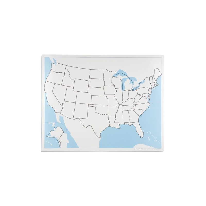 Kontrolná mapa Spojených štátov amerických, bez štítku Kontrolná mapa Spojených štátov amerických, bez štítku