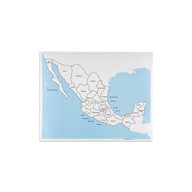 Kontrolná mapa Mexika: Označené Kontrolná mapa Mexika: Označené