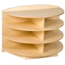 End Cabinet: Rounded Shelves (69 cm)