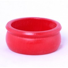 WOODEN BOWL COLORFUL tulip shape