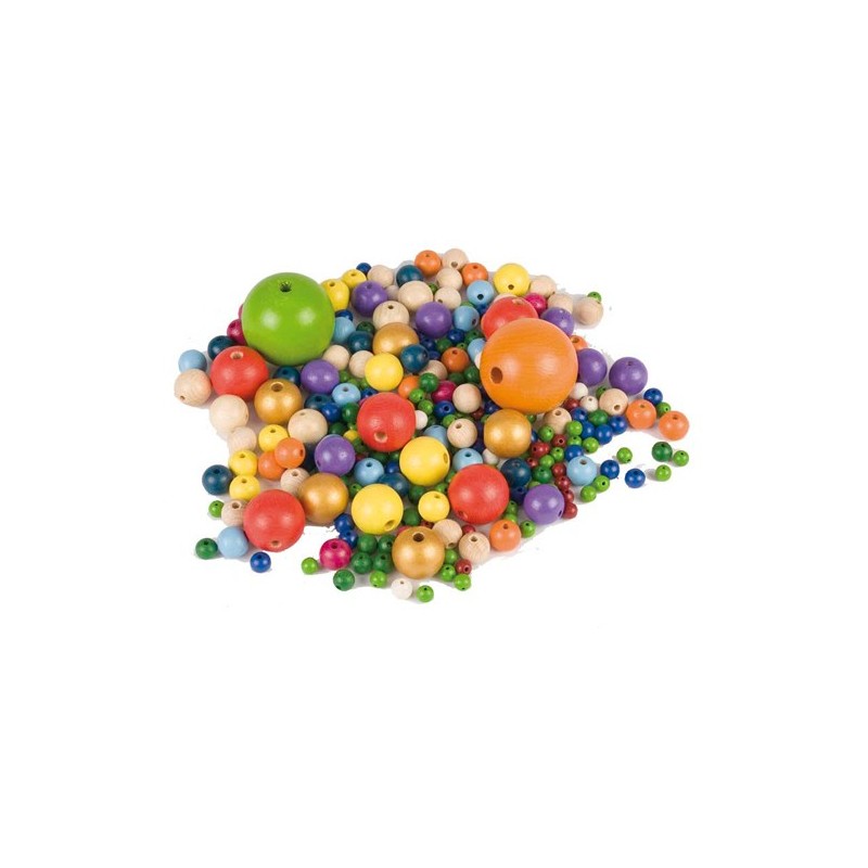 WOODEN BEADS COLORFUL 10mm 35 pieces WOODEN BEADS COLORFUL 10mm 35 pieces