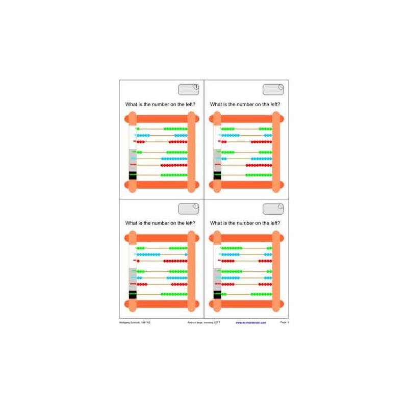 Abacus Large, Counting LEFT	 (Dieser Artikel ist auch in deutsch erhältlich)