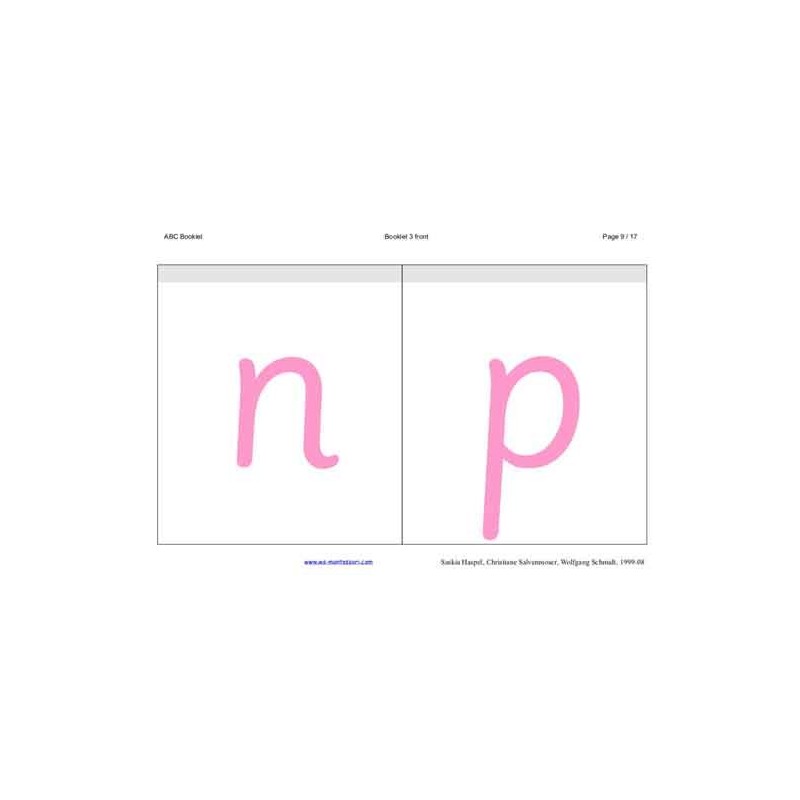 ABC Booklets	 (Dieser Artikel ist auch in deutsch erhältlich)